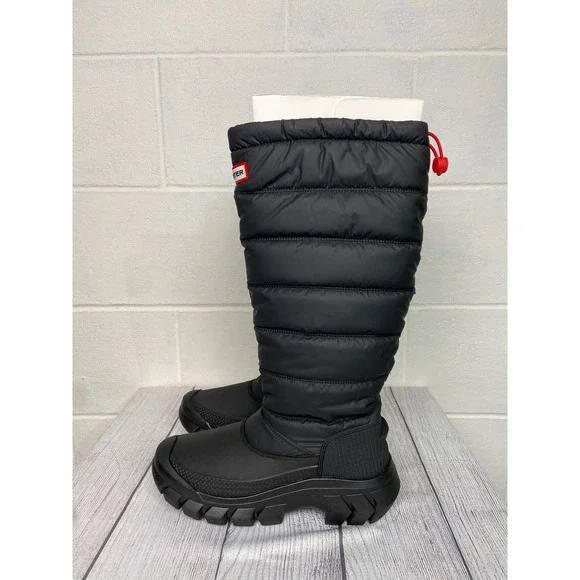 Hunter‎ Intrepid Tall Snow Boots Waterproof Winter Black US 7